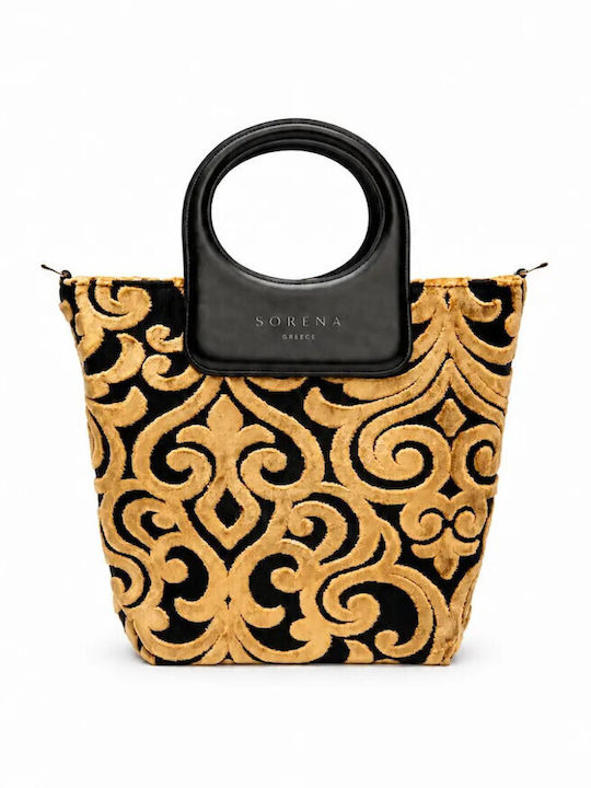 Cassandra Damen-Tote-Tasche Schwarz / Gold