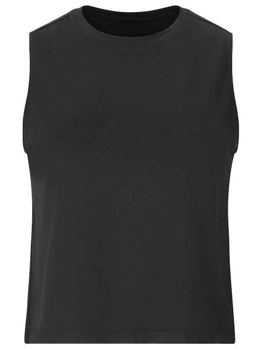 Women's Sports Sleeveless Black Top