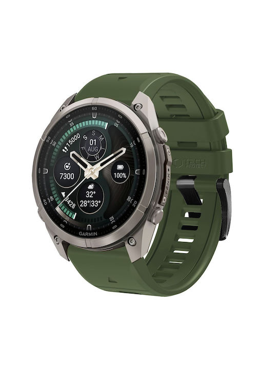 Tech-Protect Silicon Garmin Fenix 5 6 6 Pro 7 8 8 Pro E 9 9 Pro 47 mm Verde Militar 5906302399925