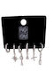 Ro Accessories Ear Earrings Rhinestone Hoops 3 Pairs