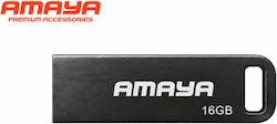 Amaya 16GB USB 2.0 Μαύρο Amaya 16GB USB 2.0 Μαύρο
