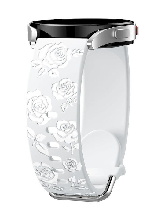 Λουράκι Σιλικόνης Concave Rose Garmin Venu 2 Plus White
