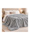 Morena Spain Fleece Blanket Double 220x240cm Light Grey WM-LB-01-27BL-LIGHTGREY