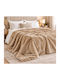 Morena Spain Double Fleece Blanket 220x240cm Beige WM-LB-01-27BL-BEIGE