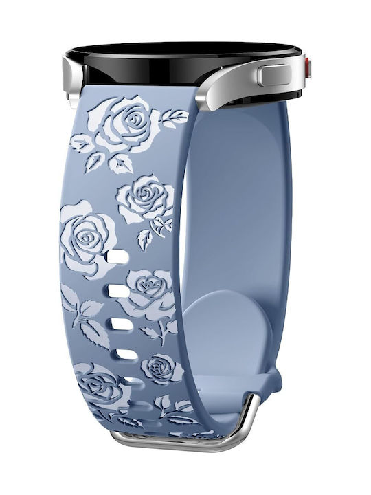 Λουράκι Σιλικόνης Concave Rose Garmin Vivoactive 5 Light Blue