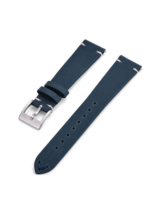 Λουράκι Vegan Leather Cowhide Texture Garmin Vivoactive 5 Dark Blue