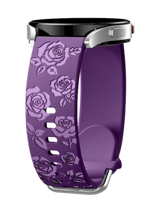 Λουράκι Σιλικόνης Concave Rose Garmin Vivoactive 5 Purple