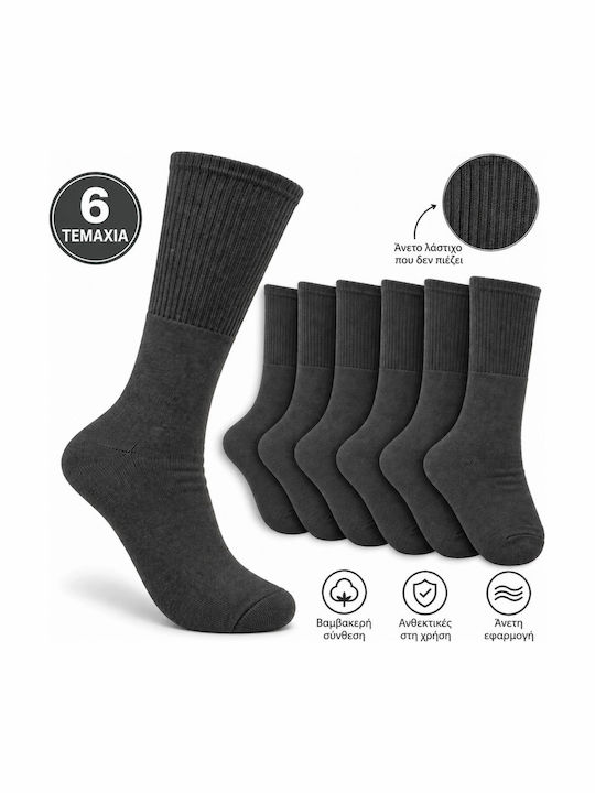 Artisti Italiani Men's Anthracite Socks 6-Pack