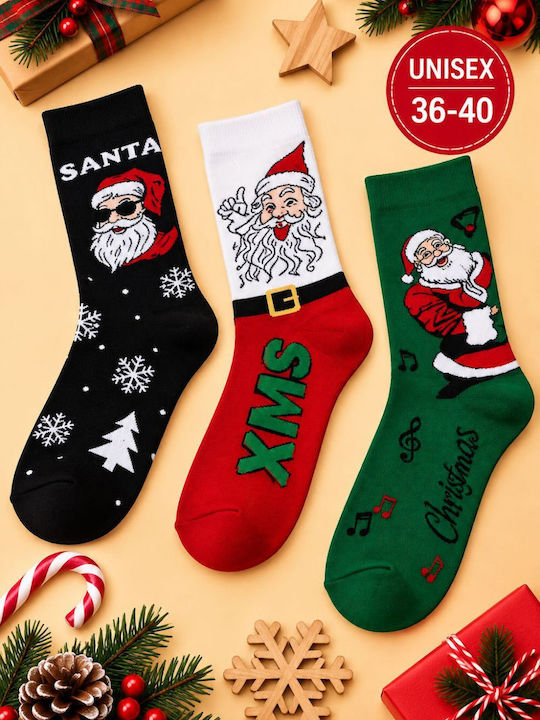 Esthisis Weihnachtssocken Mehrfarbig 3er-Pack