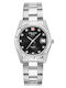 Women's Battery-Powered Watch with Silver Metal Bracelet