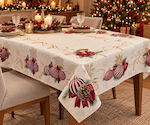 Linea Home Weihnachtliche Stofftischdecke Kugel...