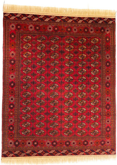 Bukhara Handmade Rectangular Red Rug 201x249cm