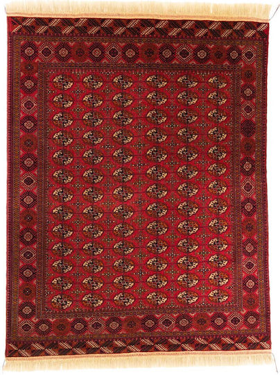 Bukhara Handgefertigter Rechteckiger Teppich Rot 197x250cm