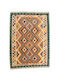 Kilim Handgefertigter Rechteckiger Mehrfarbiger Teppich 131x180 cm