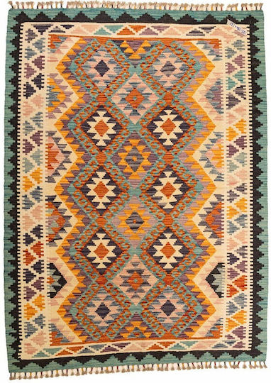 Kilim Handgefertigter Rechteckiger Mehrfarbiger Teppich 131x180 cm