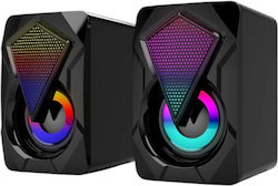 N-19 2.0 Computer Speakers with RGB Lighting and 6W Power Black N-19 2.0 Computer Speakers with RGB Lighting and 6W Power Black
