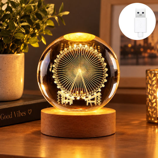 Decorative Lamp Warm White Mushroom 8x8cm