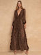 Nola Maxi Φόρεμα Κρουαζέ Brown FW27-5088