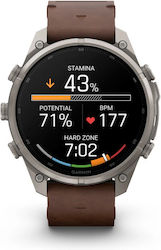 Garmin Fenix 9 Pro inReach 47mm Walnut Leather Band Garmin Fenix 9 Pro inReach 47mm Walnut Leather Band