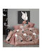 Kraft World King Size Spannbettlaken-Set 220x240+25 cm Rosa (4 Stk.)