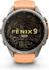 Fenix 9 Pro InReach Titanium 43 мм Водоустойчив смартчасовник с пулсомер (каишка от силикон в цвят Shell Pink/Autumn Orange)