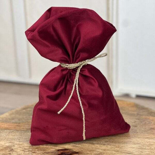 ED Collection Weihnachtlicher Stoffbeutel für Geschenke Rot 20x30 cm