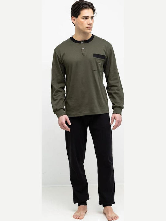 Odyssey Winter Men's Cotton Pyjamas Green