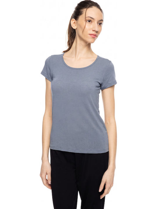 Pink Label Short-Sleeve Wool Blue Cloud Women’s...