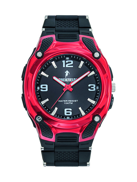 Men's 40mm Battery Watch with Black Rubber Strap