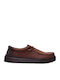 Leather Men's Moccasins in Tabac Brown Colour