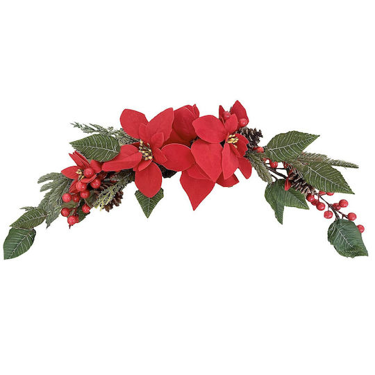 XMASfest Christmas Poinsettia Decoration Length 75cm