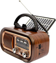 PX-628BTS Retro-Tischradio mit Solarbetrieb, Bl...