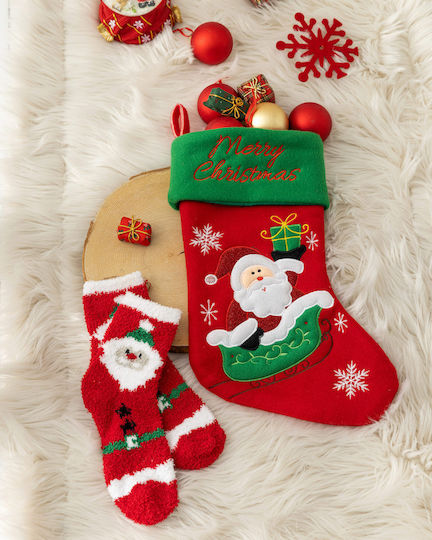 Nima Home Подаръчен Комплект Чорапи и Коледни Декоративни Чорапи Velvet Christmas