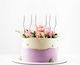 Swirl Candles Metallic Pink 12.5 Cm 6 Pieces