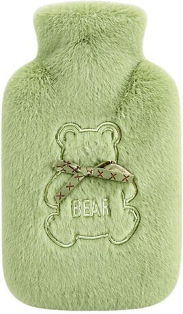 Kmtstyle Water Hot Water Bottle Teddy Bear Bow PVC 1L Green