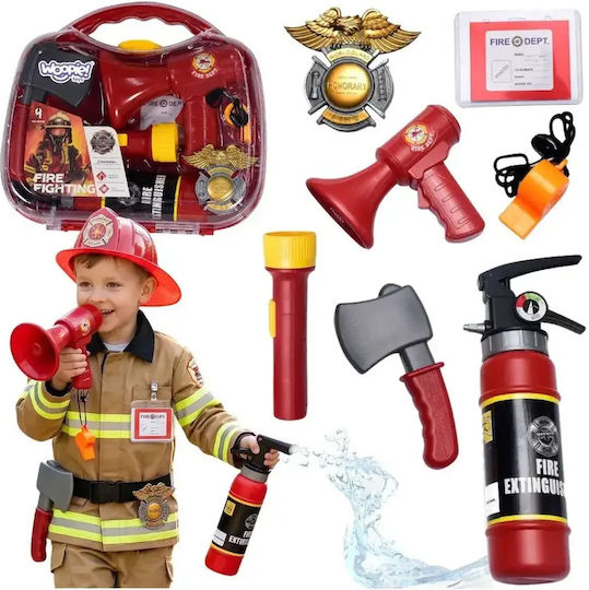 Woopie Set Valiză de Pompier cu Stingător de Incendiu pentru Copii de 3+ Ani 7 Piese