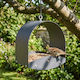 vidaXL Hanging Bird Feeder Steel Anthracite