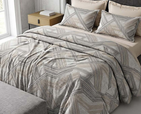 MayHome Σετ Μαξιλαροθήκες με Φάσα Μπεζ 50x70εκ.