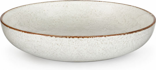 e-exoplismos Effect Dust Deep Porcelain Plate White with Diameter 26cm 6 Pieces
