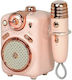 Karaoke-Lautsprecher mit Kabellosem Mikrofon Fairy-2 Vintage Rosa