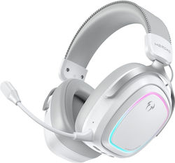 QCY Heroad GT2 Căști Gaming Wireless Over Ear cu Conectivitate Bluetooth / USB Albe pentru PC / PS4 / PS5 QCY Heroad GT2 Căști Gaming Wireless Over Ear cu Conectivitate Bluetooth / USB Albe pentru PC / PS4 / PS5