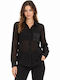Long Sleeve Women's Black Striped Shirt