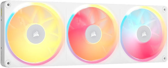 LX360 Unified Frame Case Fan (69.9 CFM) with RGB Lighting White