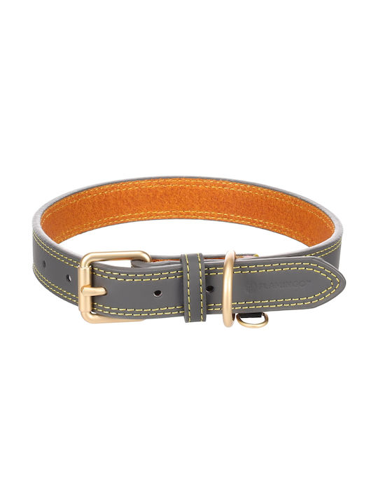 Flamingo Dog Collar Virginia Grey L 43-53cm 25mm