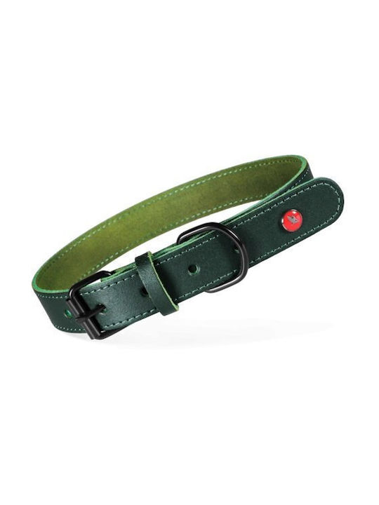 Zolux Classic Leather Dog Collar 60 Cm/25 Mm Green