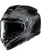 F72 Carbon Solid Black Full Face Motorcycle Helmet ECE 22.06 with Pinlock and Sun Visor