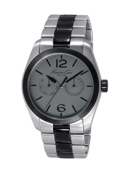 Men's Watch 44mm Battery With Silver Metal Bracelet