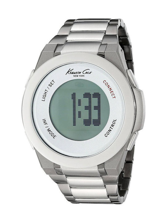 Men's 47mm Battery-Powered Watch with Silver Metal Bracelet