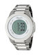 Men's 47mm Battery-Powered Watch with Silver Metal Bracelet