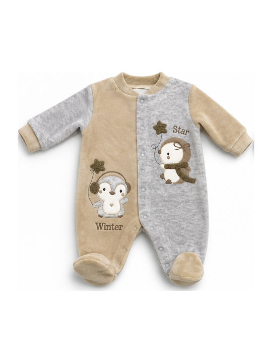 Babybal Бежово плюшено боди